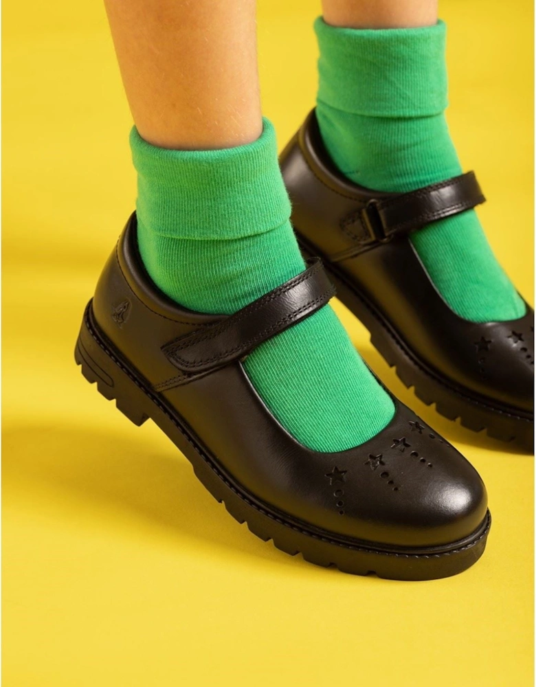 Sabrina Junior Leather Girls's Black Shoes