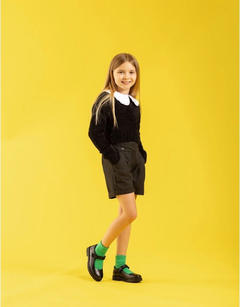 Sabrina Junior Leather Girls's Black Shoes