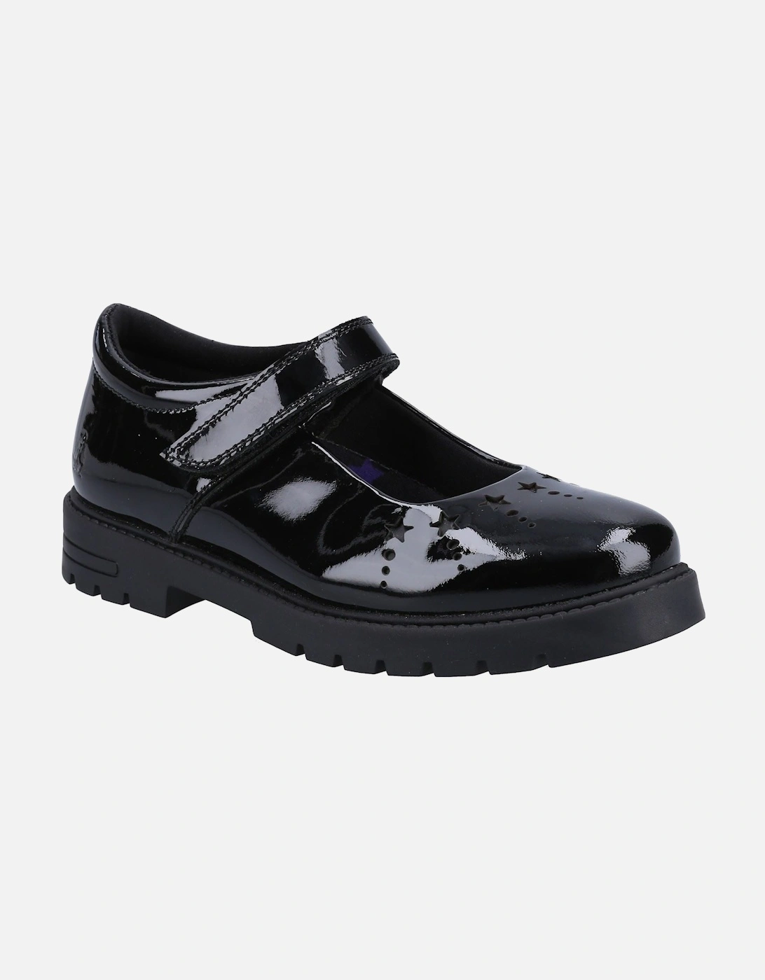 Hush Puppies Girl's Hush Puppies Sabrina Patent Leather Junior Black Shoes