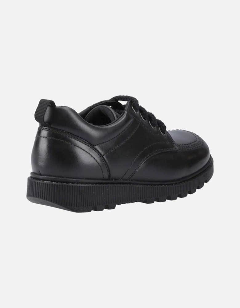 Keeley Leather Girls's Black Lace-Up Shoes
