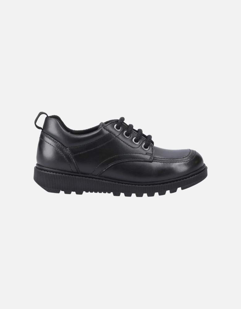 Keeley Leather Girls's Black Lace-Up Shoes