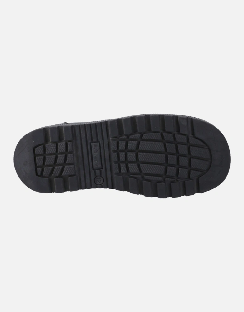 Keeley Leather Girls's Black Lace-Up Shoes