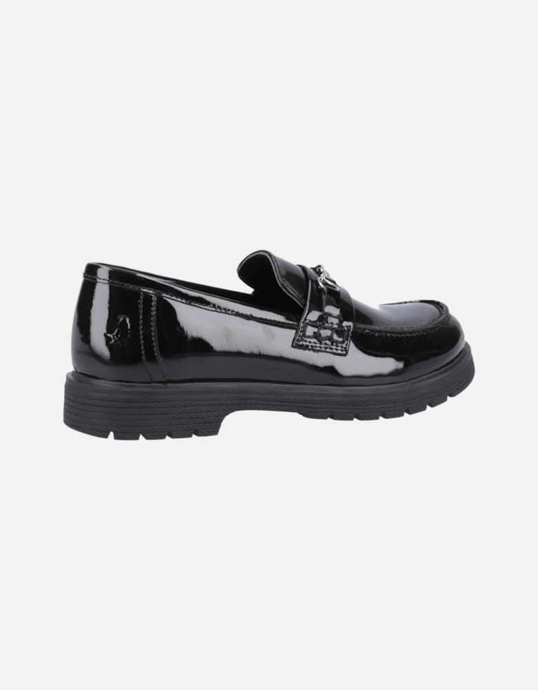 Lydia Patent Senior Leather Girls's Black Loafers