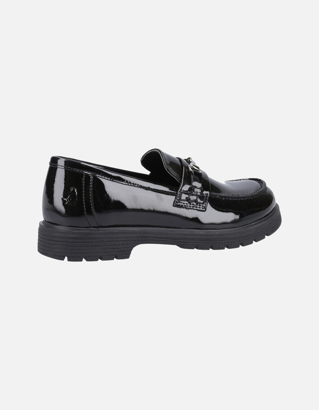 Lydia Patent Senior Leather Girls's Black Loafers