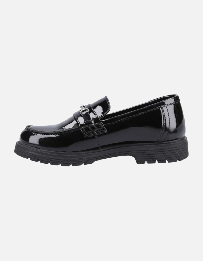Lydia Patent Senior Leather Girls's Black Loafers
