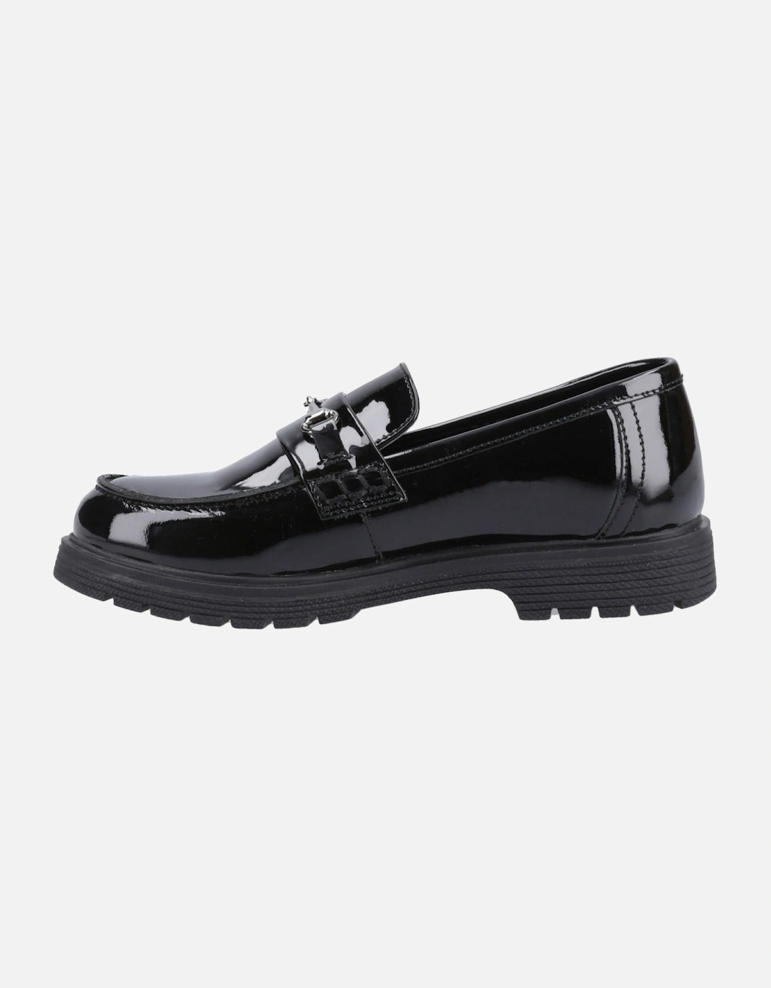 Lydia Patent Senior Leather Girls's Black Loafers