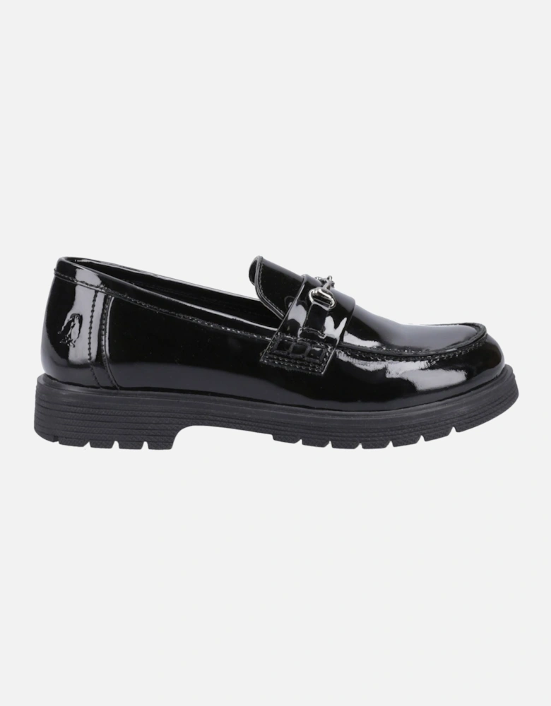 Lydia Patent Senior Leather Girls's Black Loafers