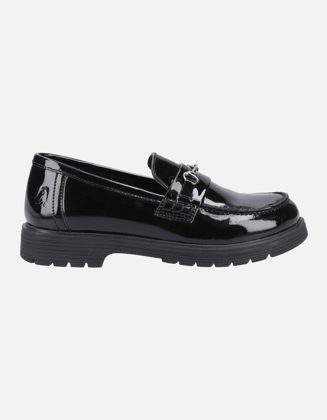 Lydia Patent Senior Leather Girls's Black Loafers