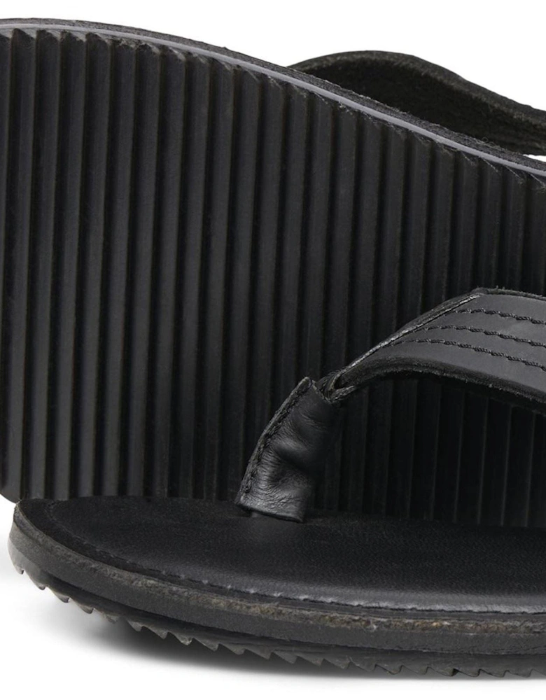 Washton Leather Men's Anthracite Flip Flops