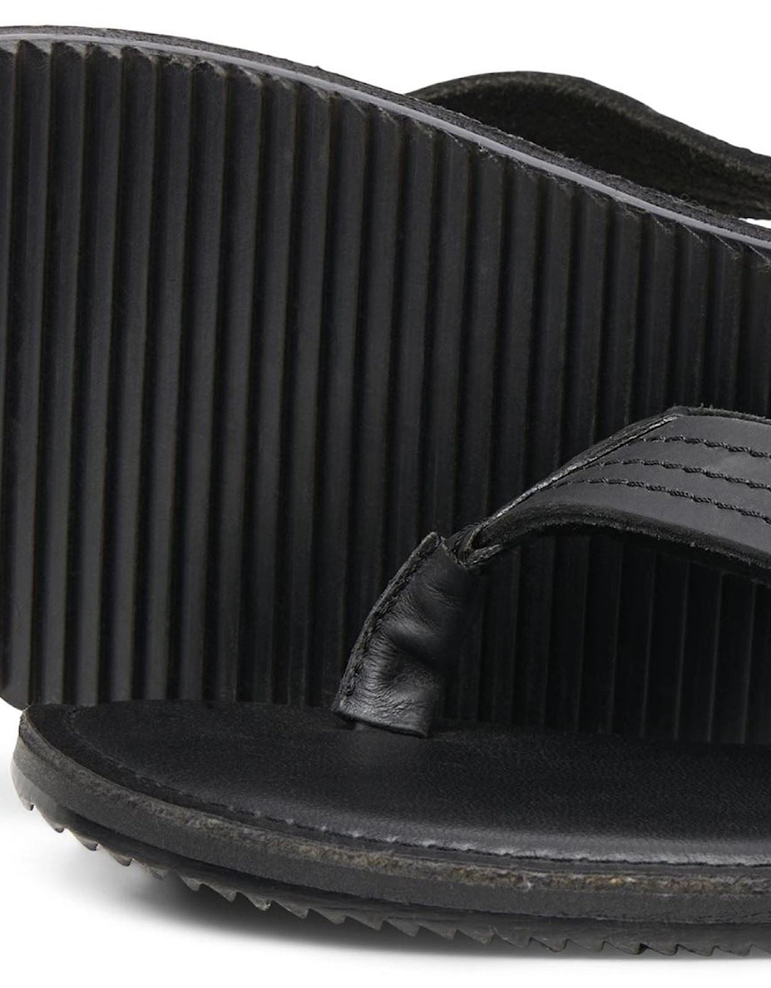 Washton Leather Men's Anthracite Flip Flops