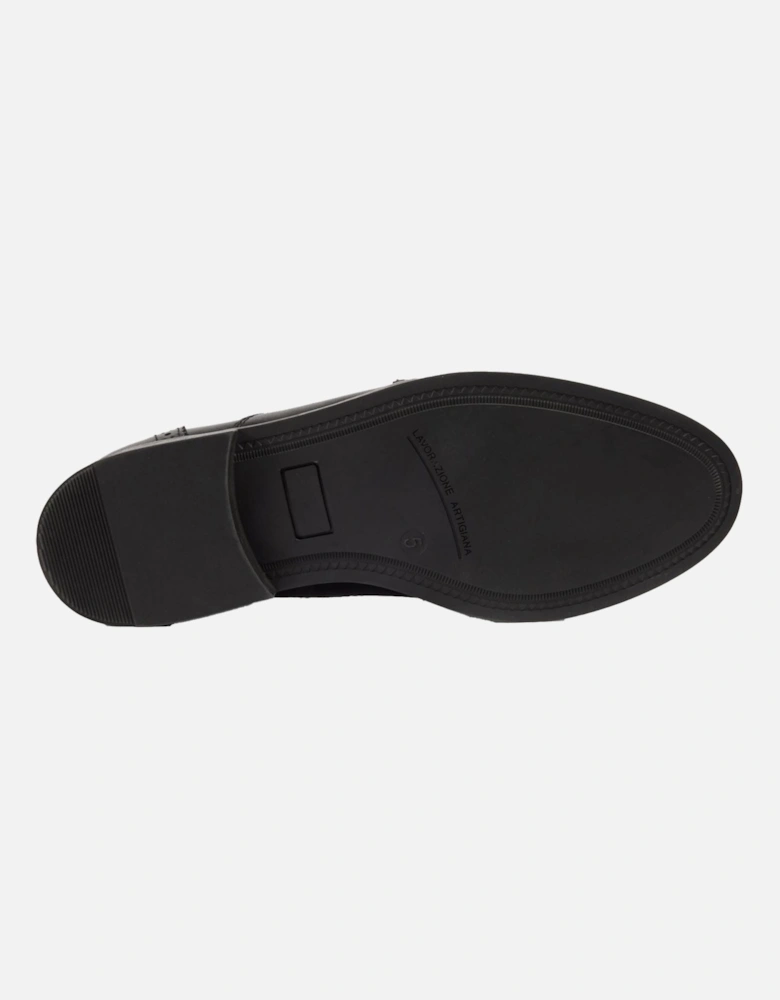 Lee Leather Girls's Black Loafers