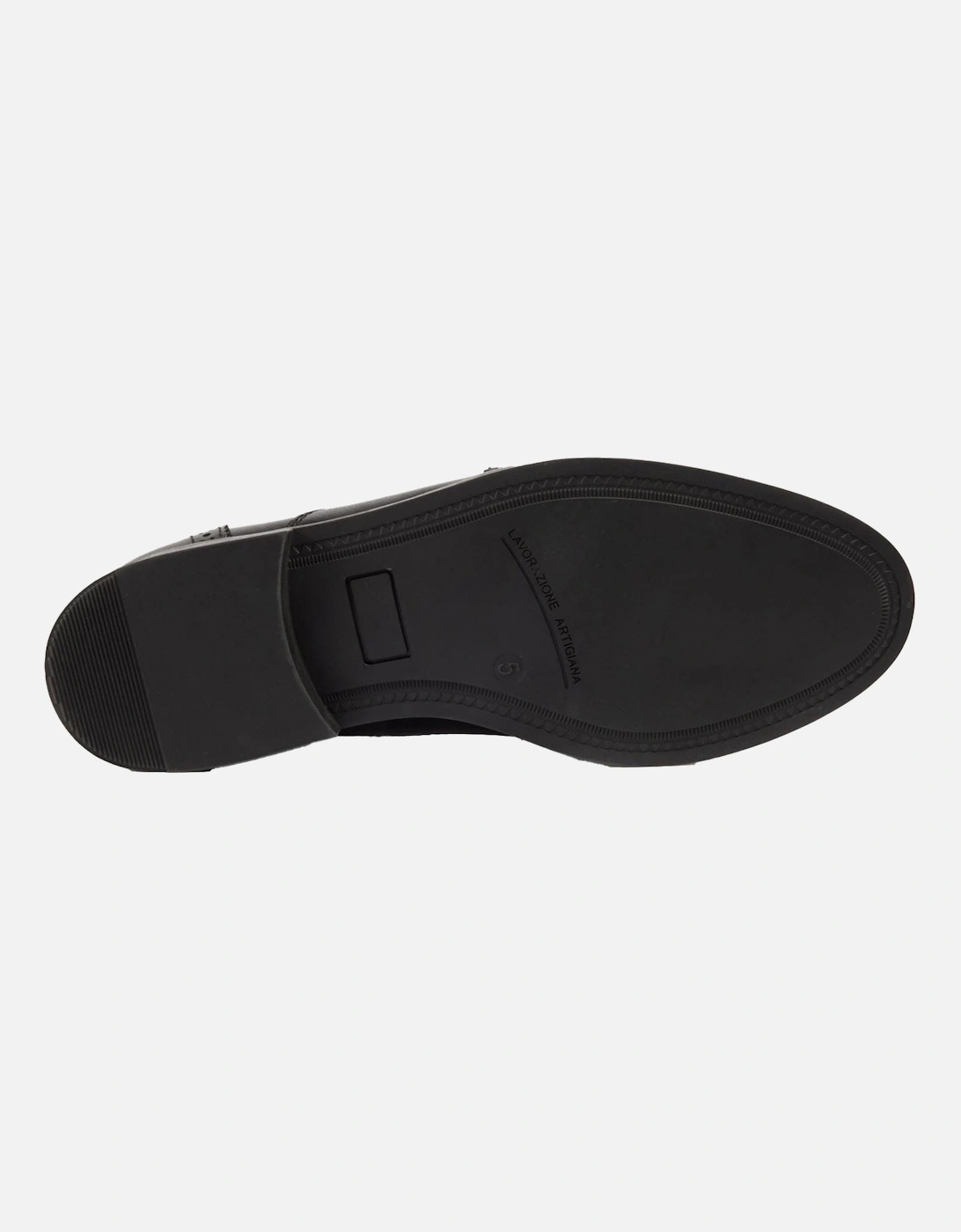 Lee Leather Girls's Black Loafers