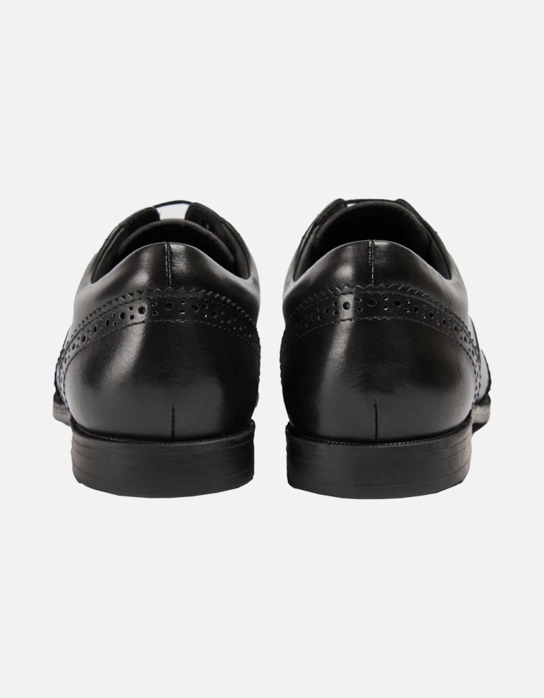 Lee Leather Girls's Black Loafers