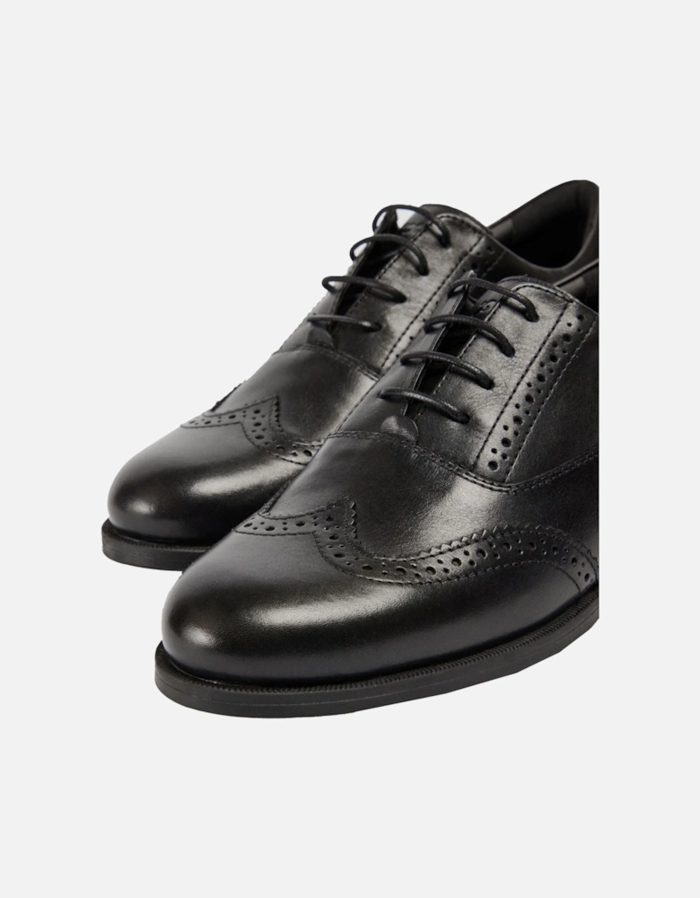 Lee Leather Girls's Black Loafers