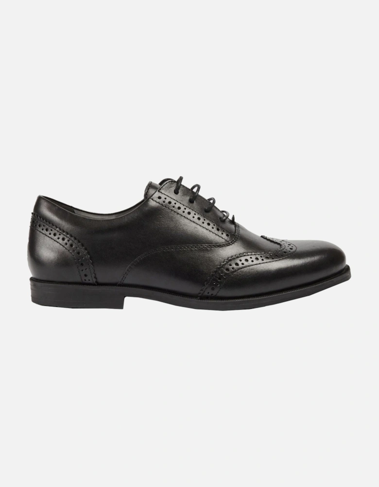 Lee Leather Girls's Black Loafers
