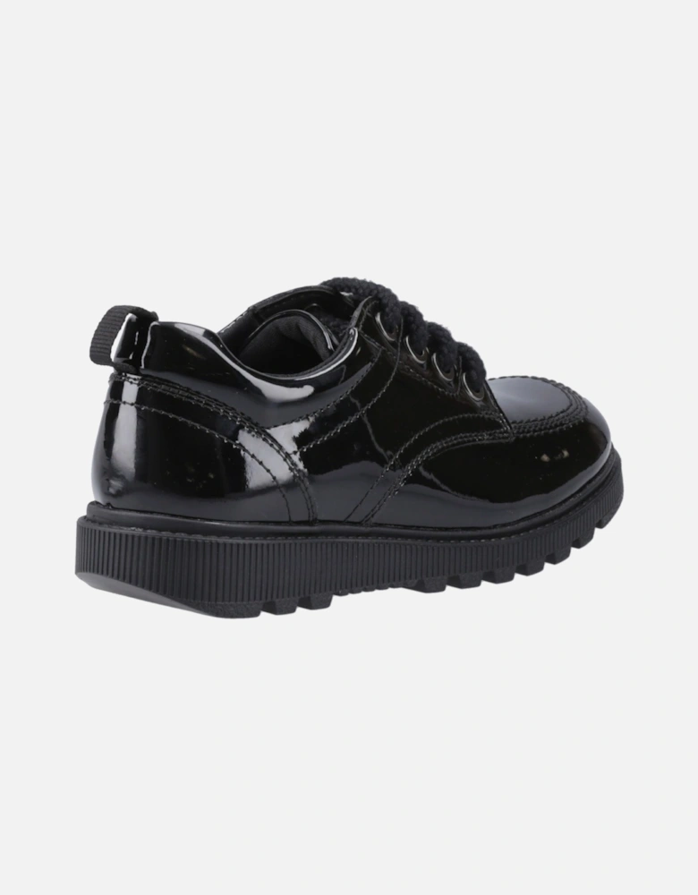 Keeley Leather Girls's Black Lace-Up Shoes