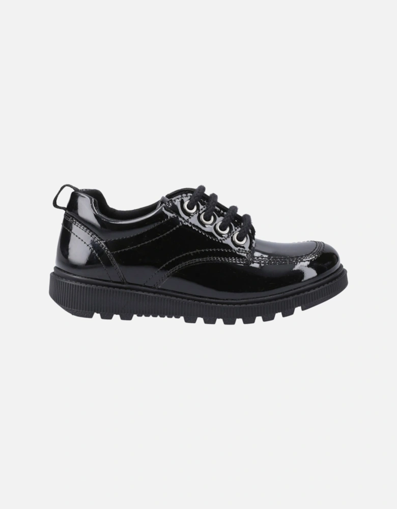 Keeley Leather Girls's Black Lace-Up Shoes