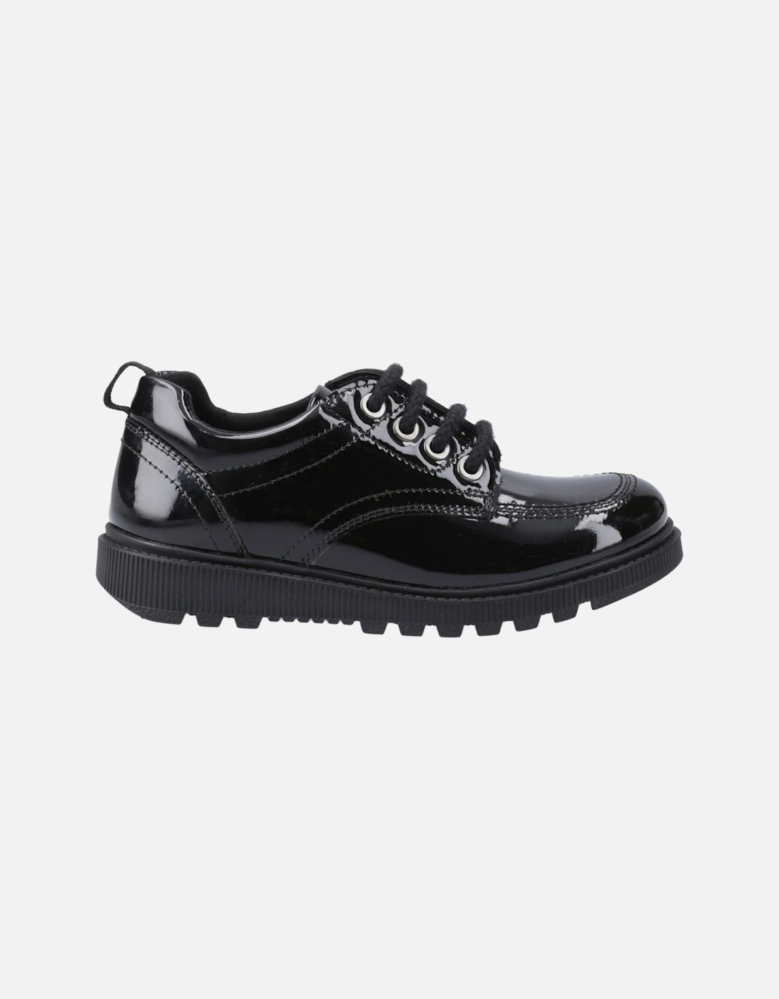 Keeley Leather Girls's Black Lace-Up Shoes