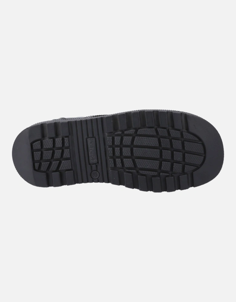 Keeley Leather Girls's Black Lace-Up Shoes