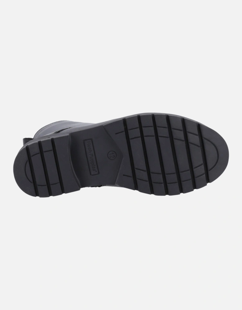 Lauren Senior Leather Girls's Black Boots
