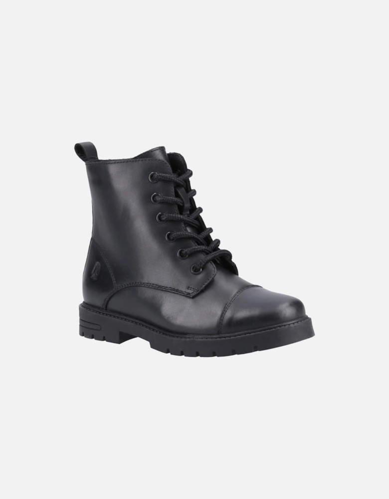 Lauren Senior Leather Girls's Black Boots