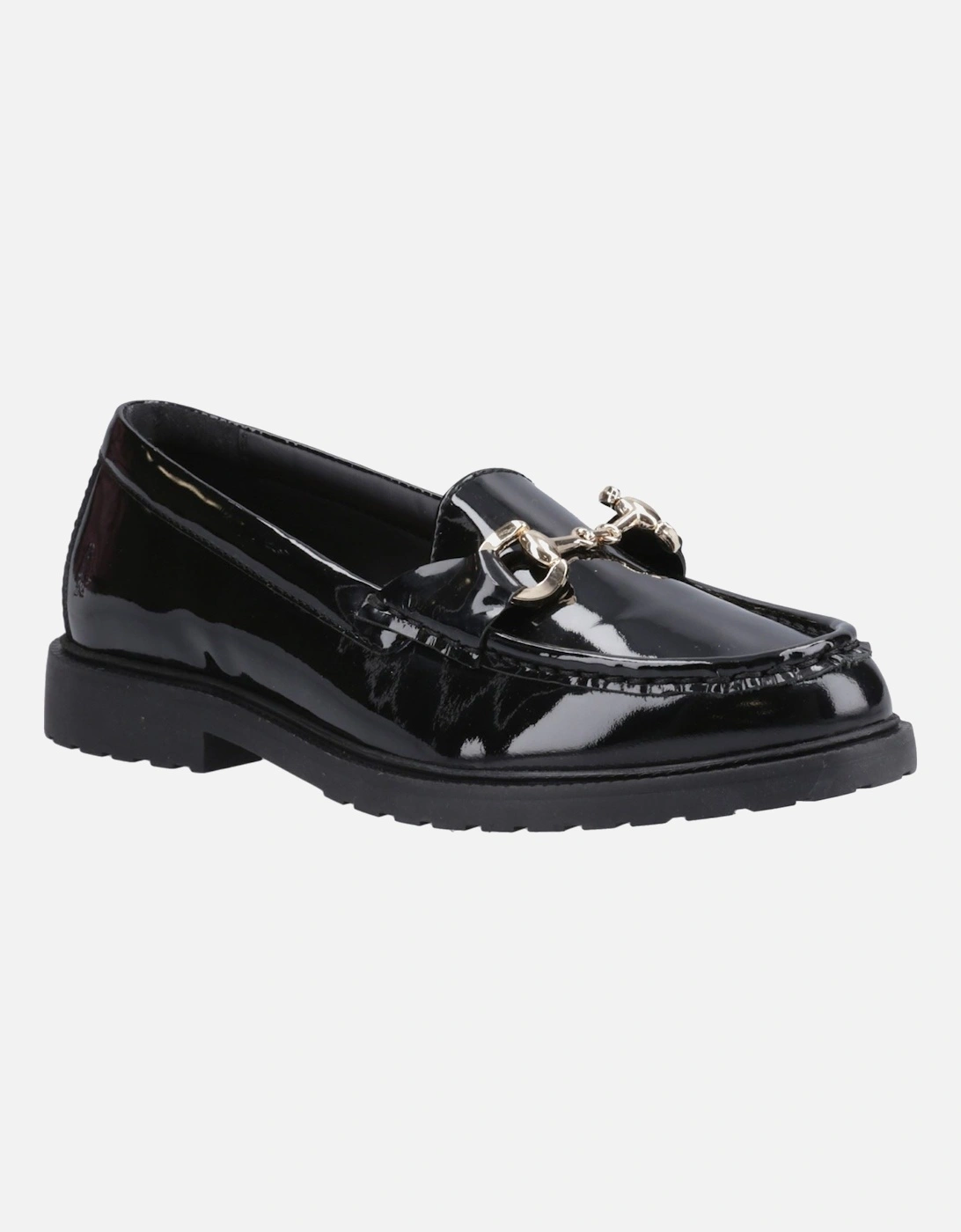 Verity Patent Snaffle Leather Women's Black Loafers, 6 of 5