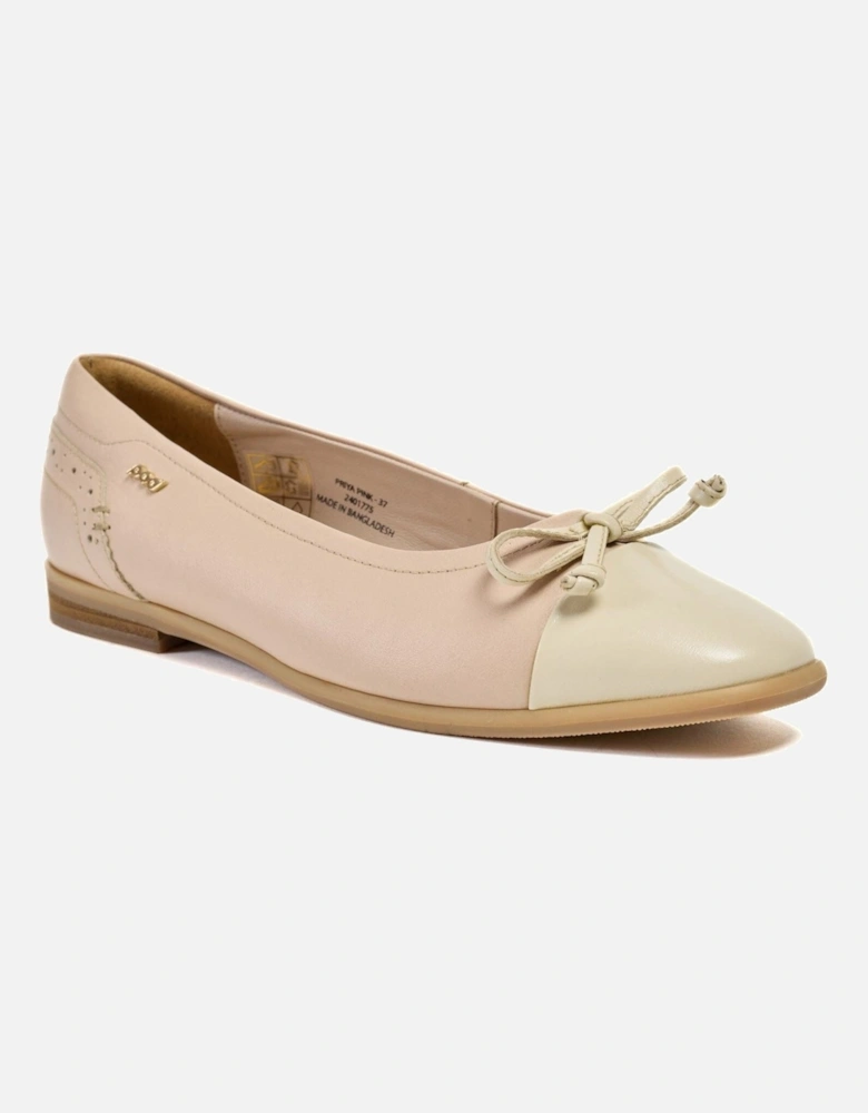 Priya Leather Women's Pink Flats