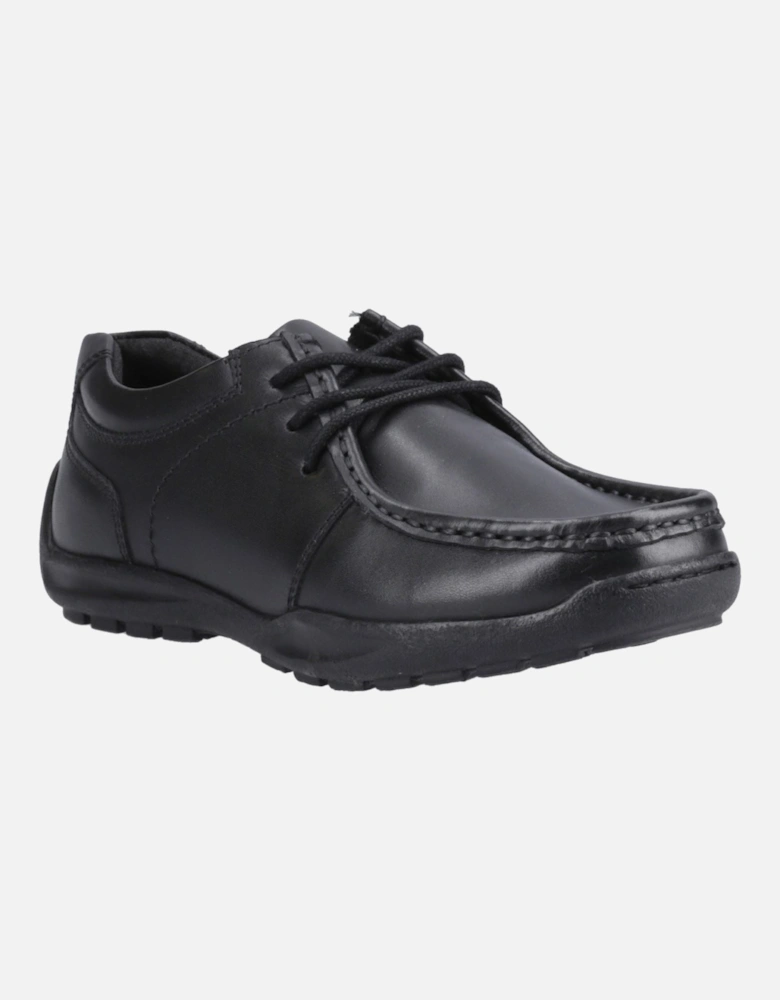Mackenzie Wallabee Leather Boys's Black Lace-Up Shoes