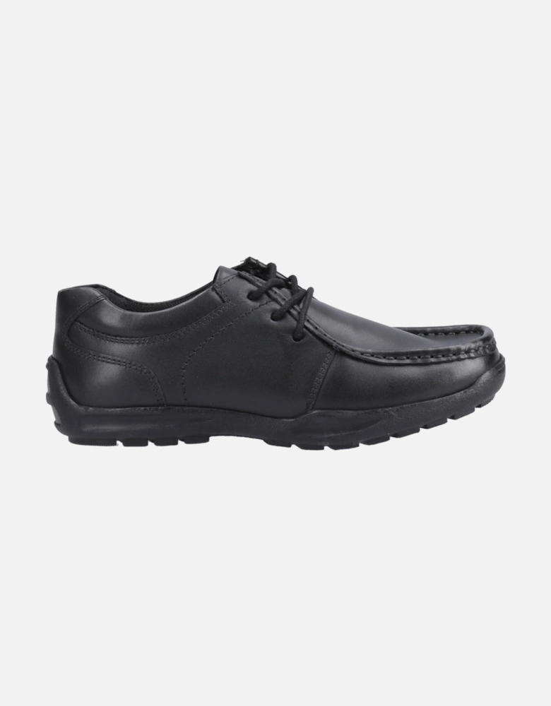 Mackenzie Wallabee Leather Boys's Black Lace-Up Shoes