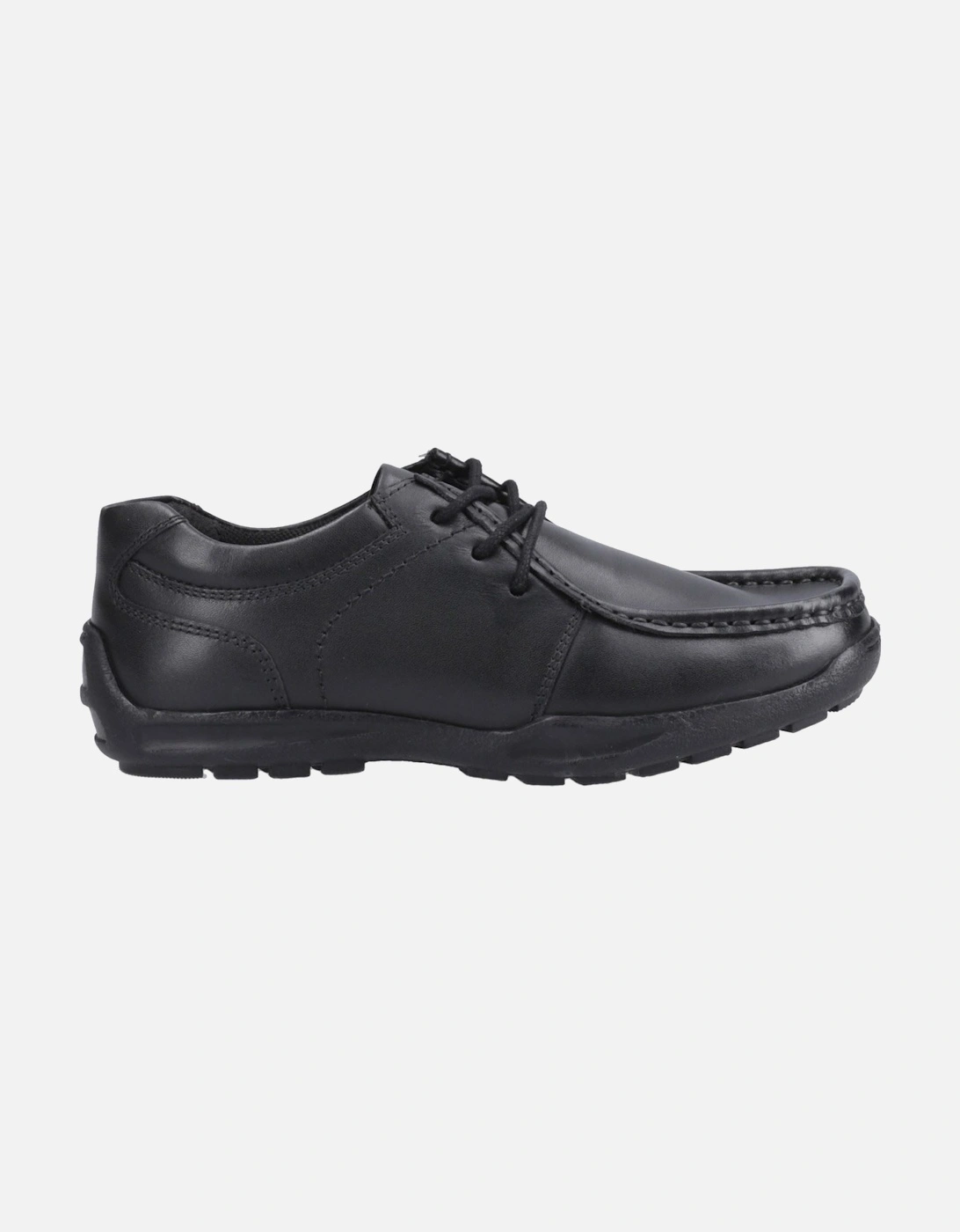 Mackenzie Wallabee Leather Boys's Black Lace-Up Shoes