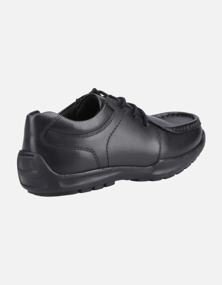 Mackenzie Wallabee Leather Boys's Black Lace-Up Shoes