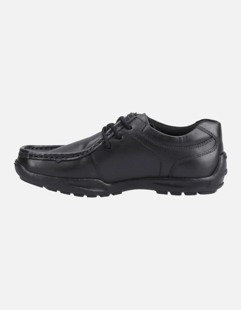 Mackenzie Wallabee Leather Boys's Black Lace-Up Shoes