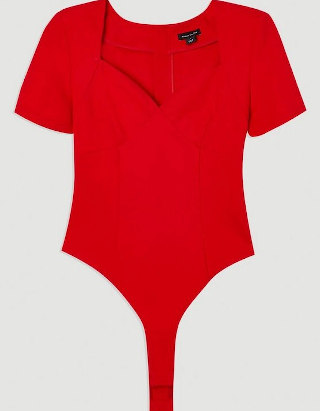 Ponte Short Sleeve Sweetheart Neckline Bodysuit