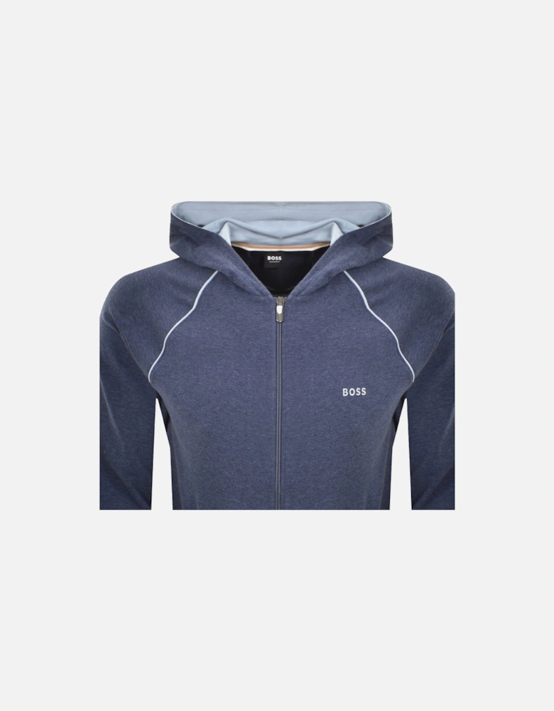 BOSS Mix & Match Hooded Track Top Jacket Open Blue