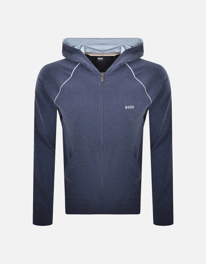 BOSS Mix & Match Hooded Track Top Jacket Open Blue