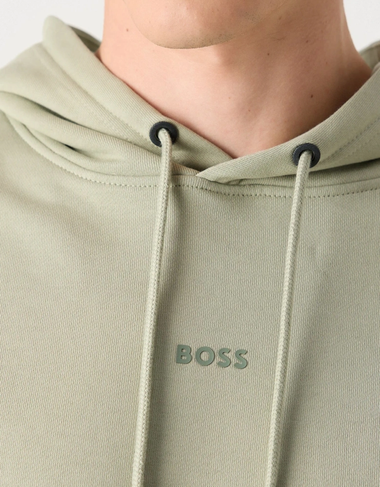 BOSS WeSmall Logo Hoodie Open Green