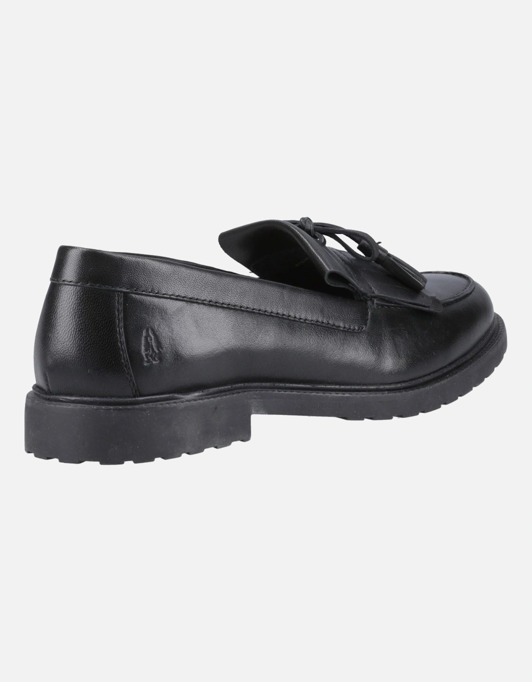 Verity Kiltie Leather Women's Black Loafers