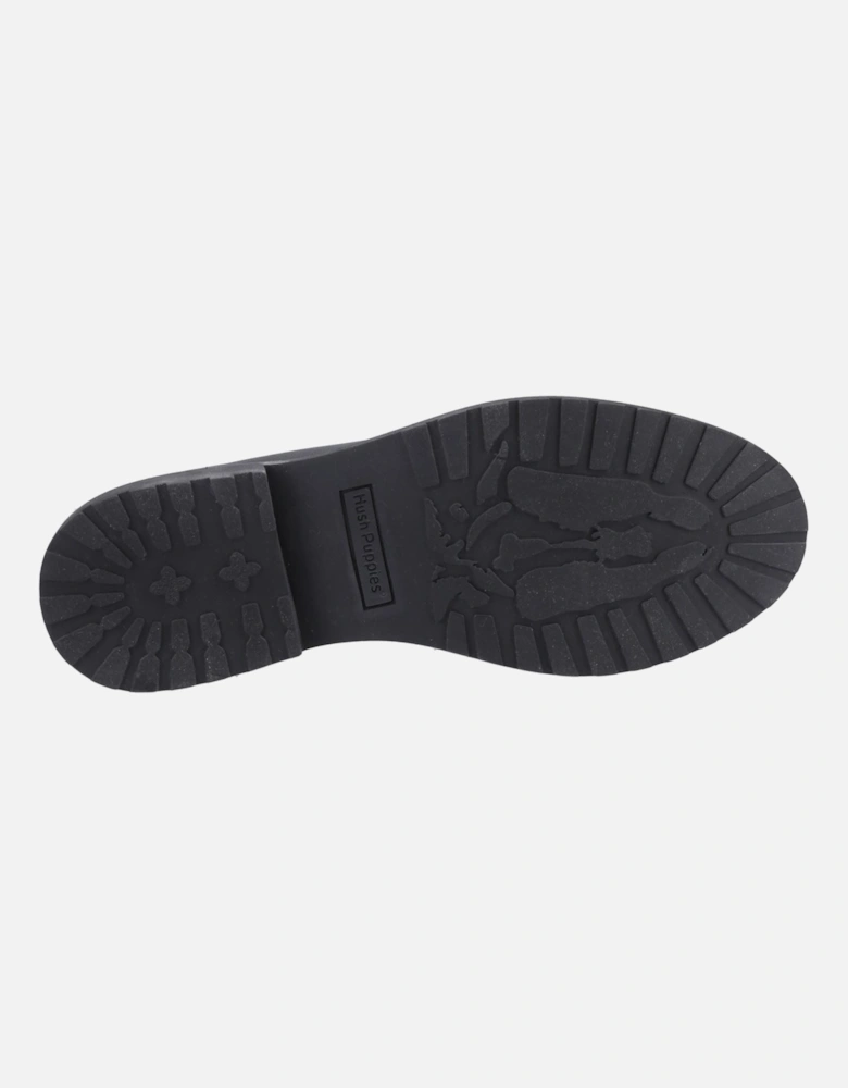 Verity Kiltie Leather Women's Black Loafers