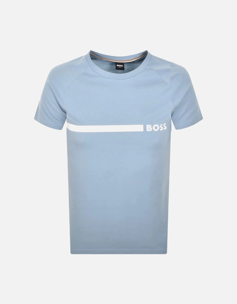 BOSS Slim Fit RN T-Shirt Open Blue