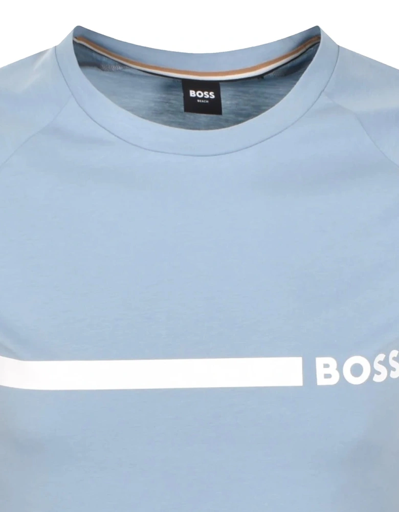 BOSS Slim Fit RN T-Shirt Open Blue