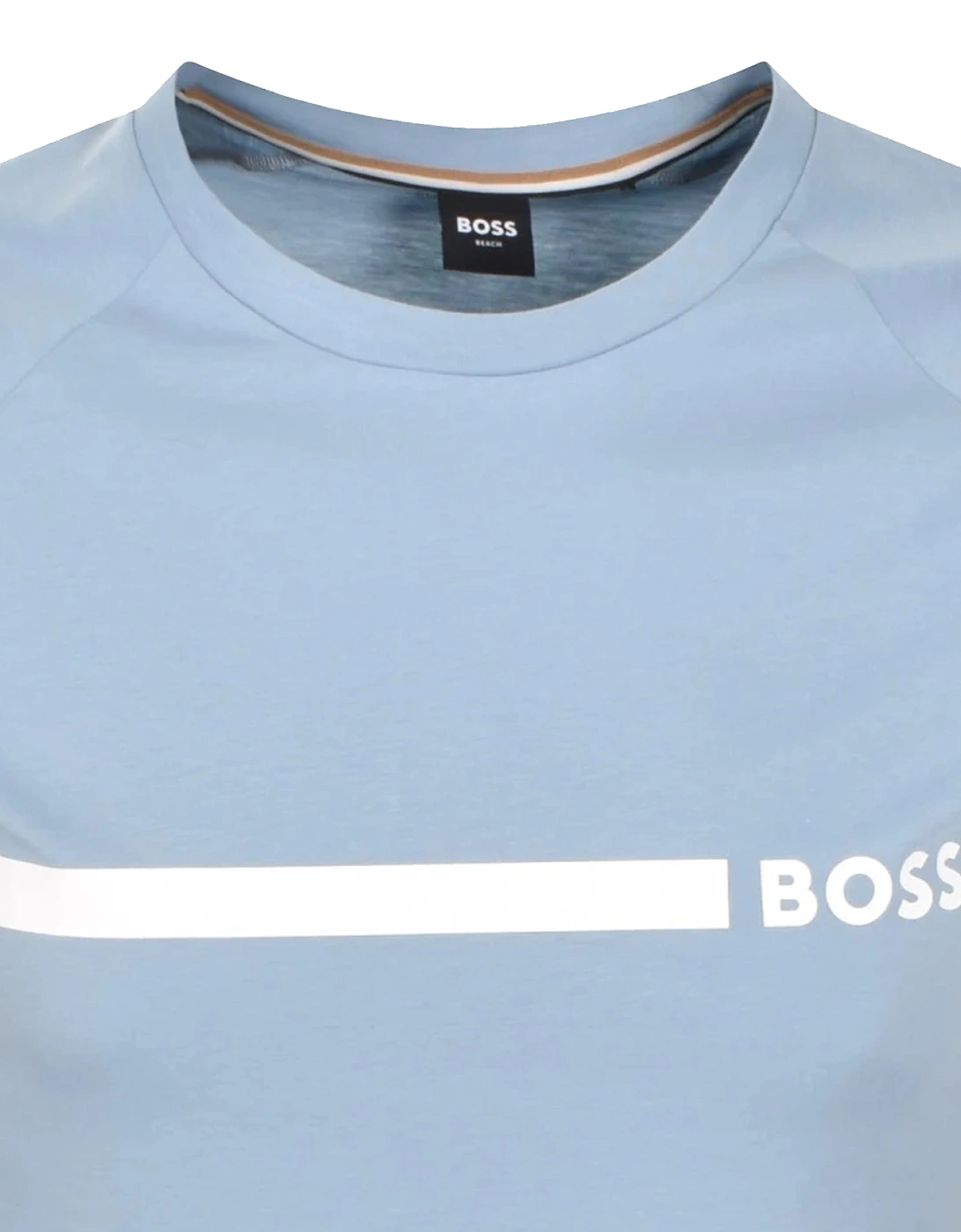 BOSS Slim Fit RN T-Shirt Open Blue