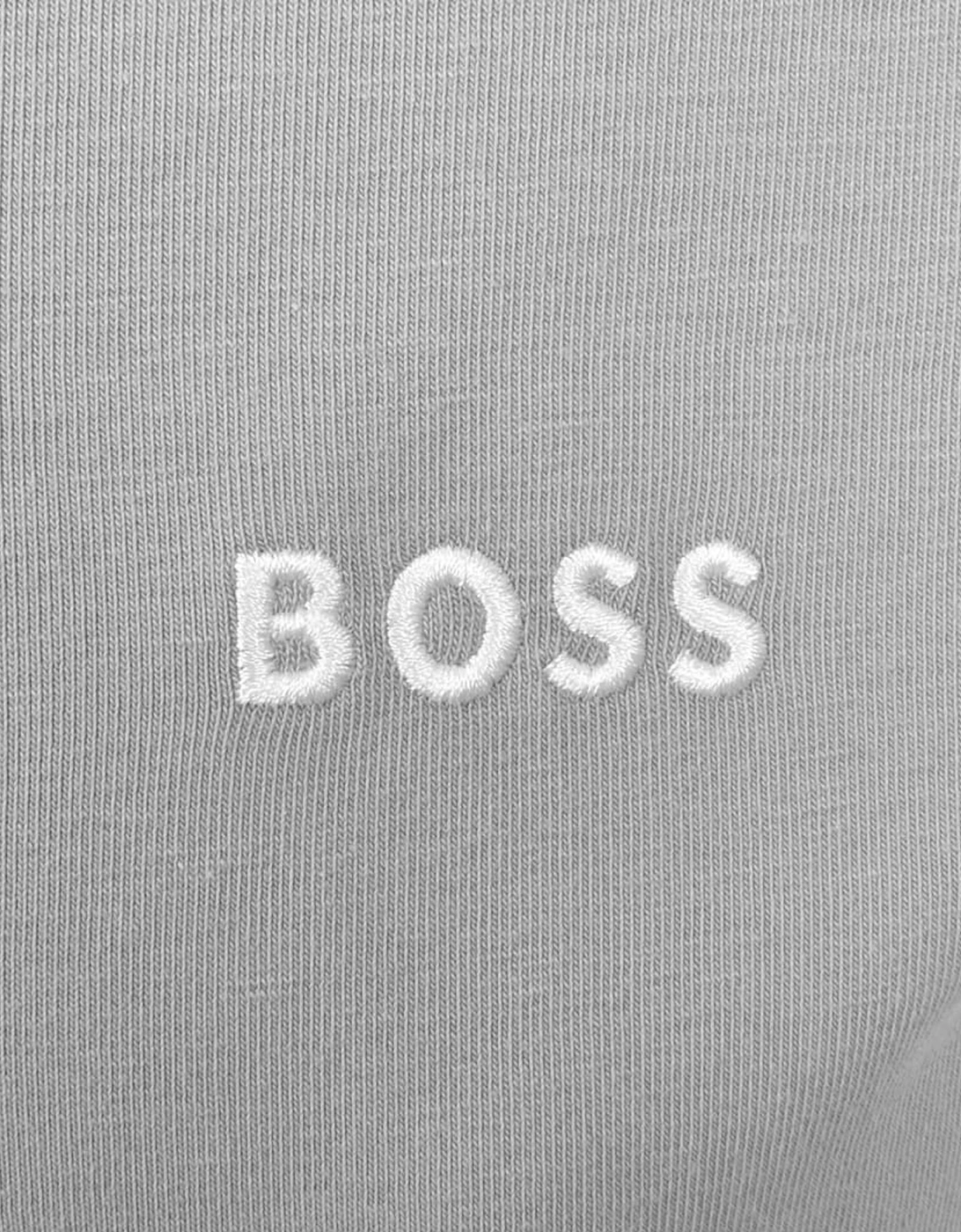 BOSS Mix & Match Hooded Track Top Jacket Light Pastel Grey
