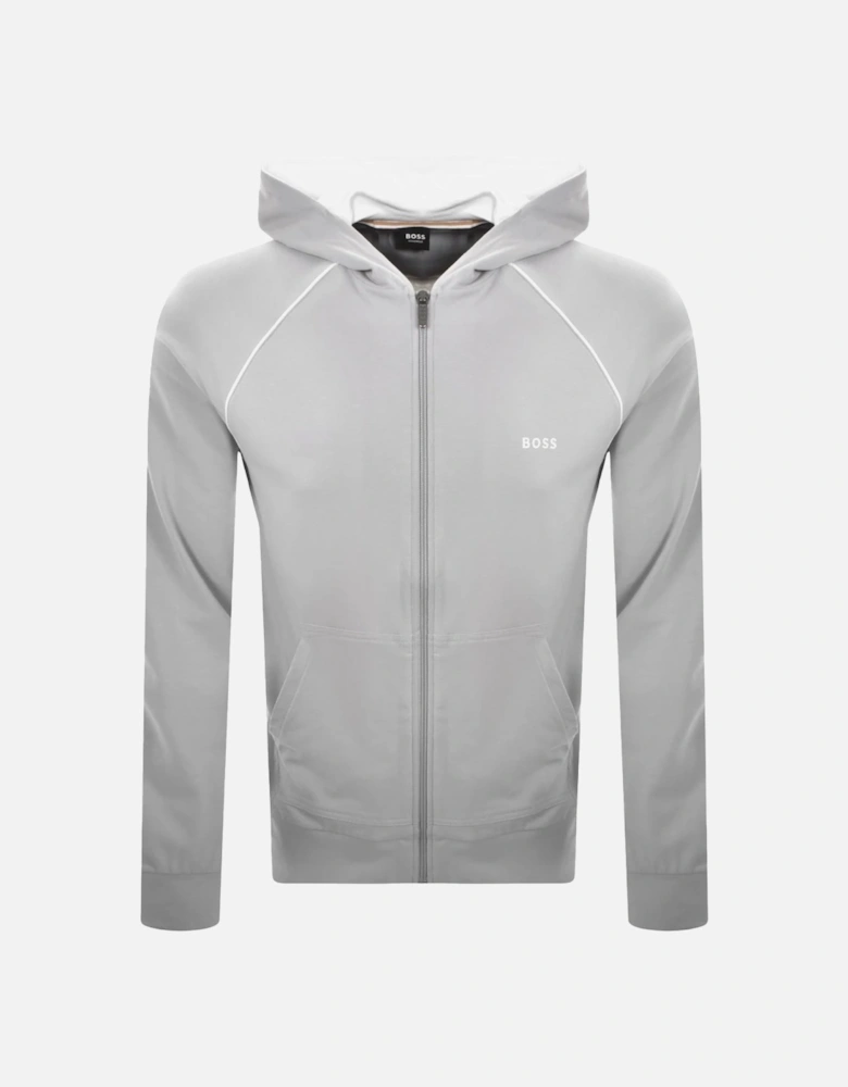 BOSS Mix & Match Hooded Track Top Jacket Light Pastel Grey
