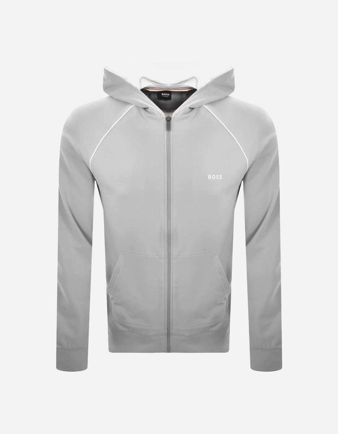 BOSS Mix & Match Hooded Track Top Jacket Light Pastel Grey, 4 of 3