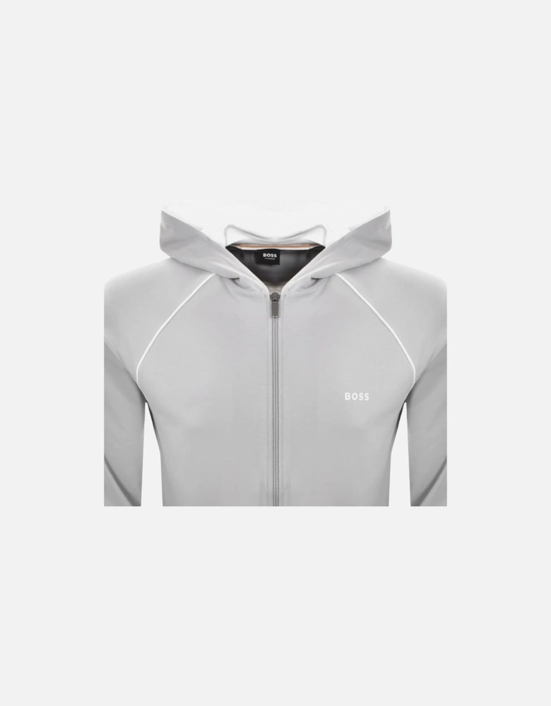 BOSS Mix & Match Hooded Track Top Jacket Light Pastel Grey