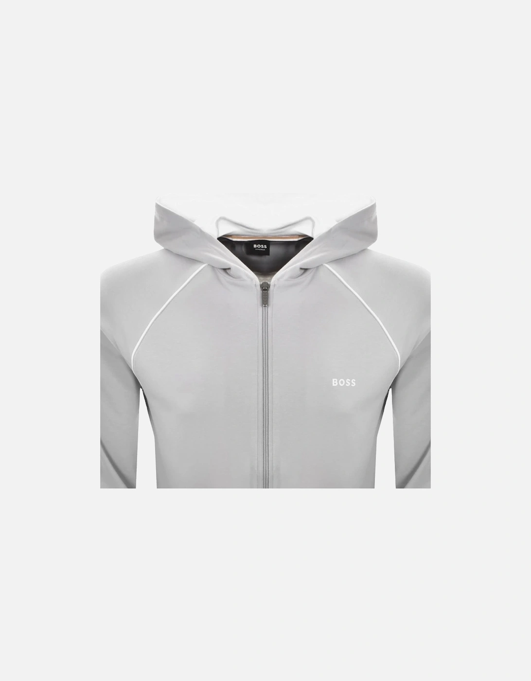 BOSS Mix & Match Hooded Track Top Jacket Light Pastel Grey