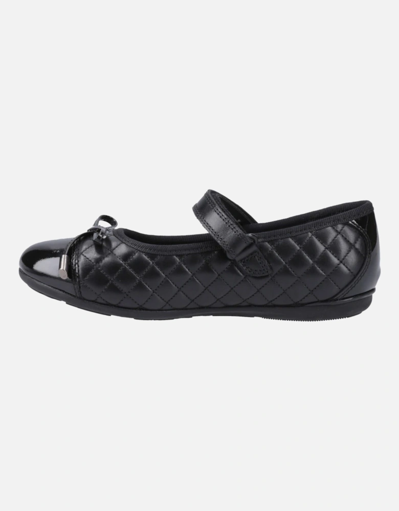 Lottie Leather Girls's Black Ballet Flats