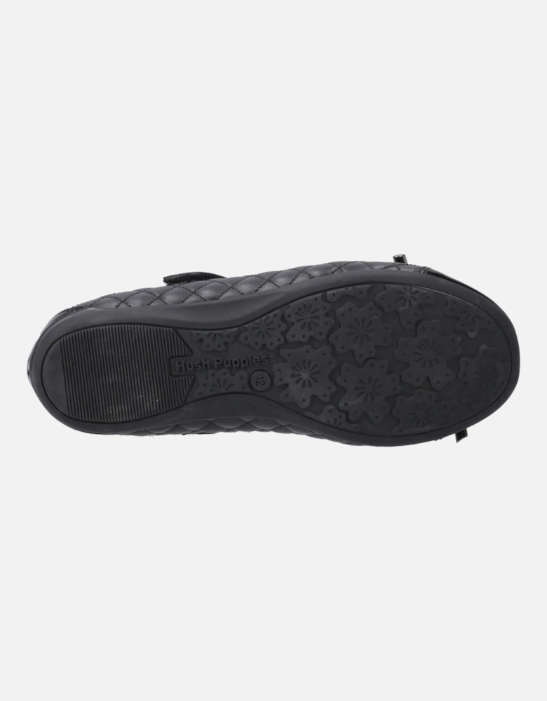 Lottie Leather Girls's Black Ballet Flats