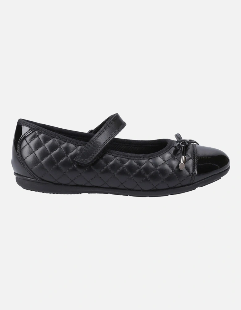 Lottie Leather Girls's Black Ballet Flats