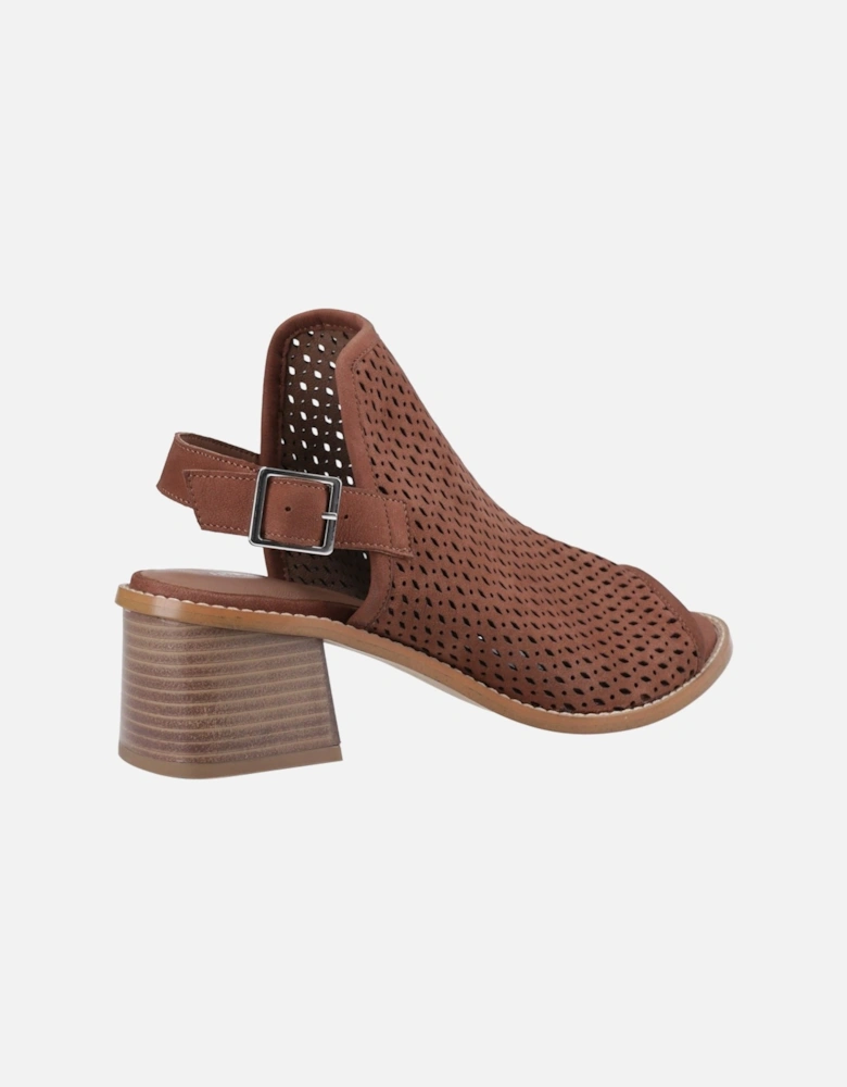 Louise Heeled Leather Women's Brown Sandals